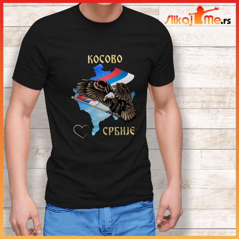 Majica Kosovo je srce Srbije crna