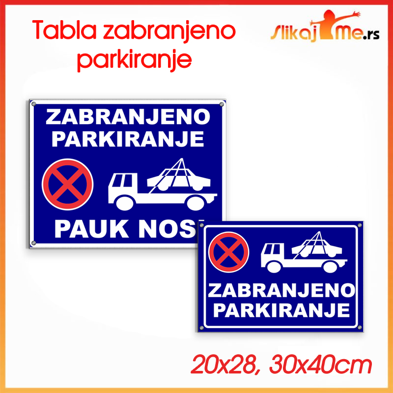 Tabla zabranjeno parkiranje